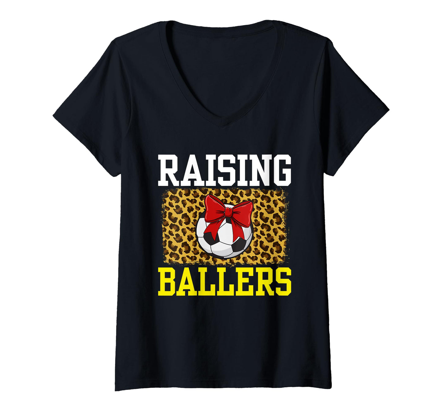 Raising Ballers Soccer Red Bow Ball T-Shirt - Minimalist Print Men Women - T-Shirt, Sweatshirt, Hoodie