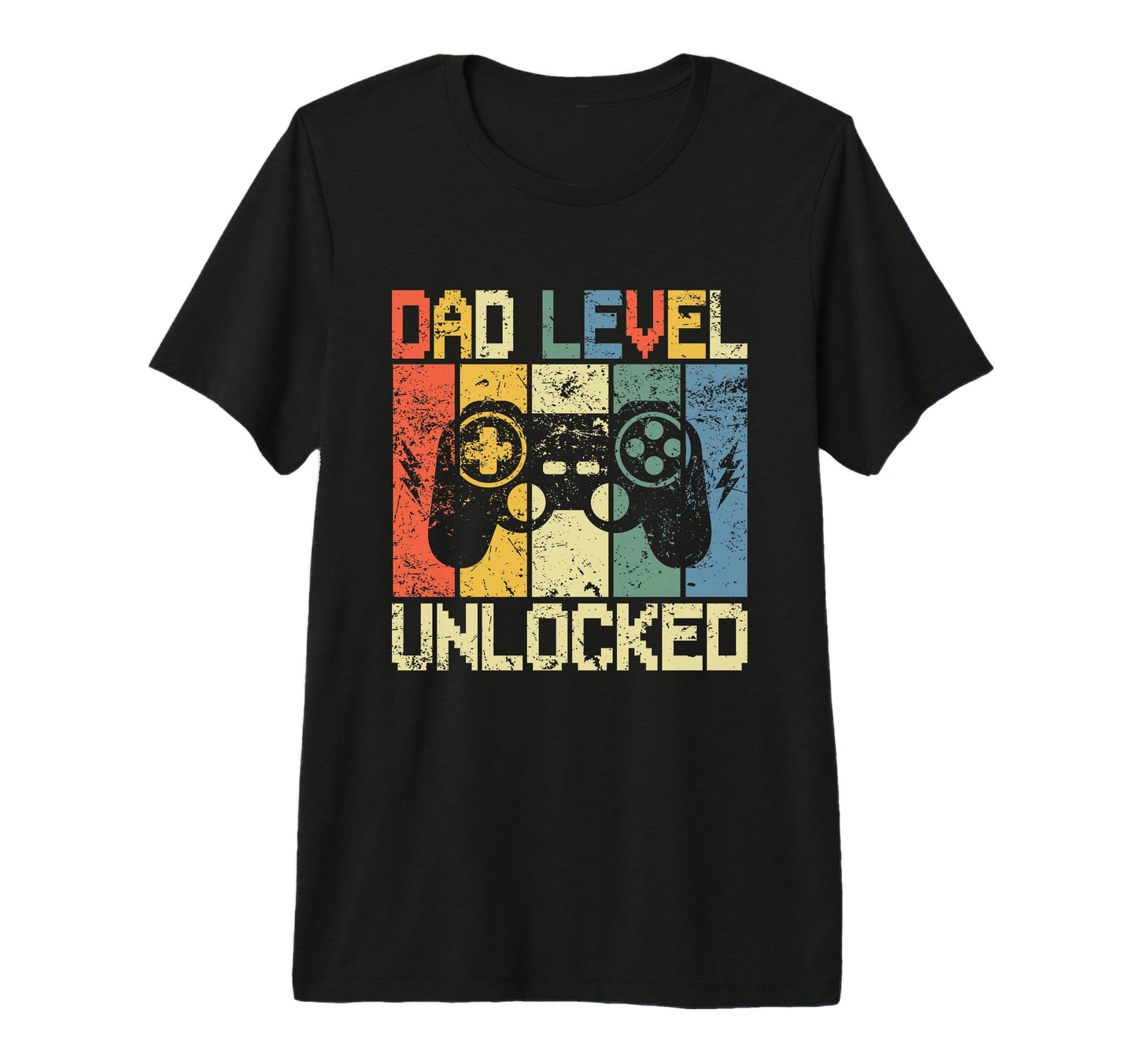 Dad Level Unlocked Gaming Controller T-Shirt - Trendy Graphic Men Women - T-Shirt, Sweatshirt, Hoodie