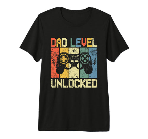 Dad Level Unlocked Gaming Controller T-Shirt - Trendy Graphic Men Women - T-Shirt, Sweatshirt, Hoodie