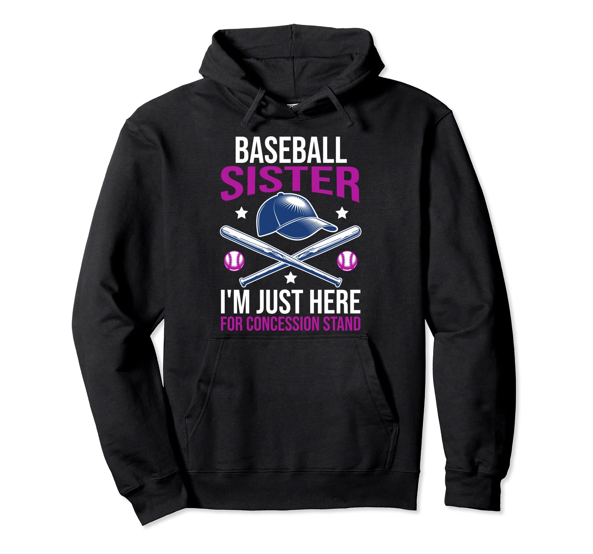 Im Just Here Concession Stand Baseball Hoodie - Aesthetic Graphic Unisex - T-Shirt, Sweatshirt, Hoodie