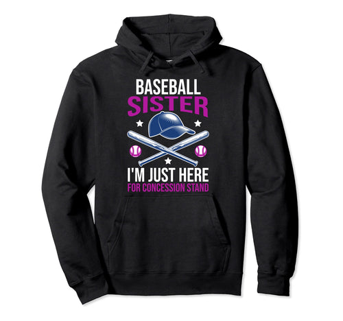 Im Just Here Concession Stand Baseball Hoodie - Aesthetic Graphic Unisex - T-Shirt, Sweatshirt, Hoodie