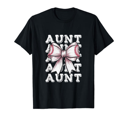 Coquette Baseball Aunt Matching Family T-Shirt - Fun Novelty Design Unisex - T-Shirt, Sweatshirt, Hoodie