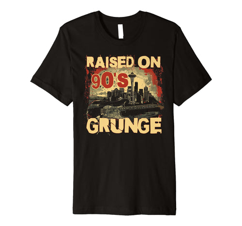 Raised 90S Grunge Rock Music Lover T-Shirt - Fun Novelty Design for Adults - T-Shirt, Sweatshirt, Hoodie