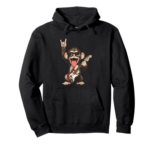 Rockstar Monkey Sunglasses Hoodie - Casual Everyday Wear for Adults - T-Shirt, Sweatshirt, Hoodie