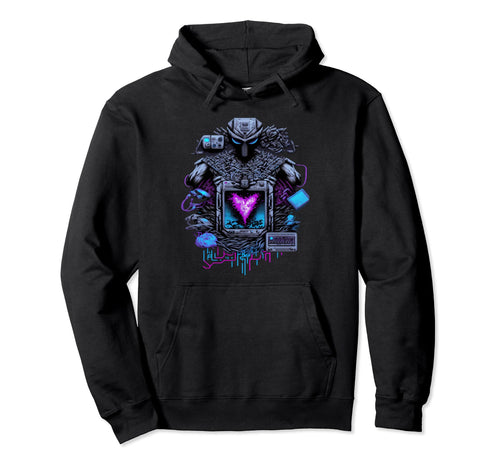 Vaporwave Aesthetic Psychedelic Cybertronic Hoodie - Unique Graphic Unisex - T-Shirt, Sweatshirt, Hoodie