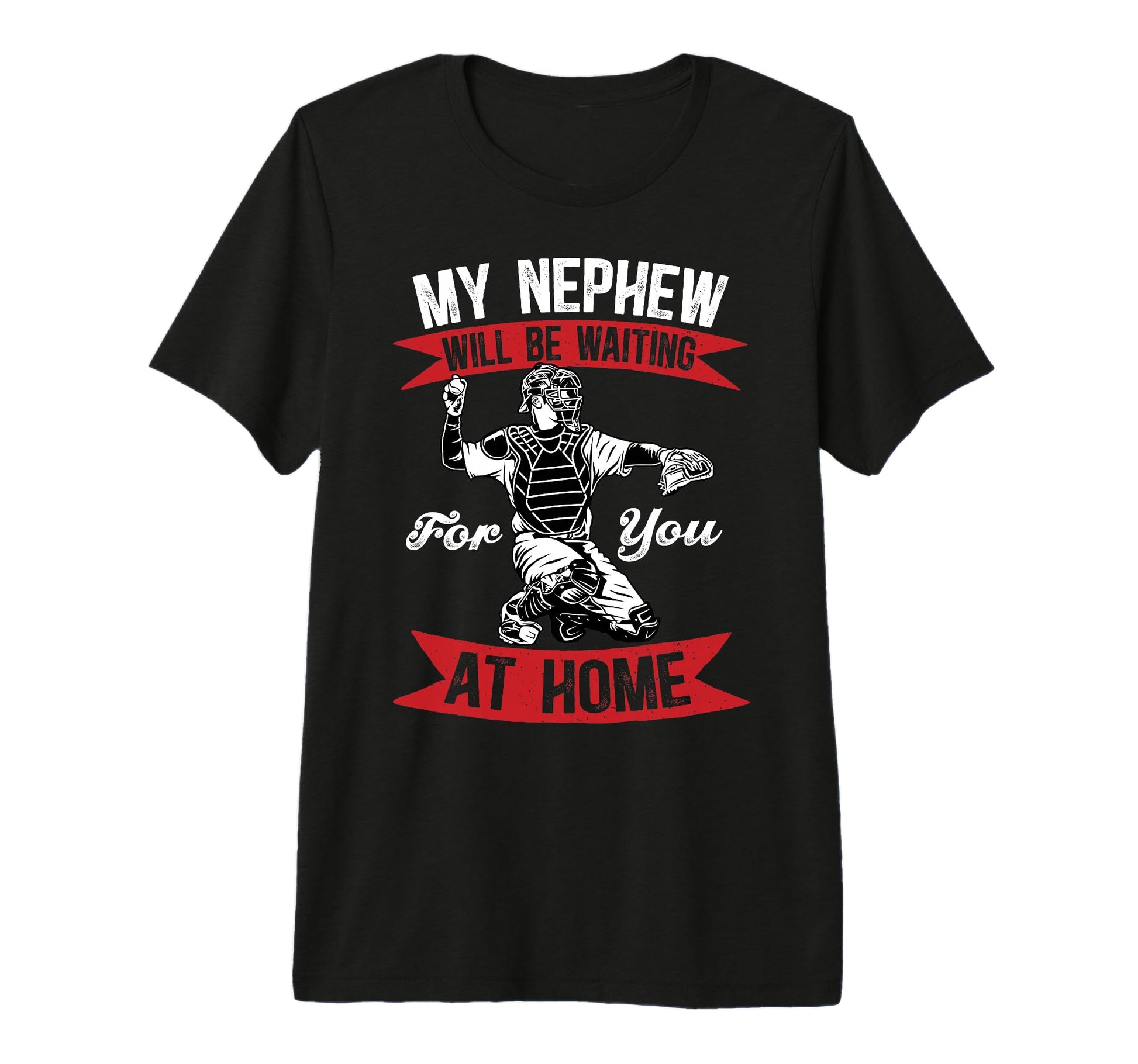 Mens Funny Baseball Catcher Uncle T-Shirt - Fun Novelty Design for Adults - T-Shirt, Sweatshirt, Hoodie