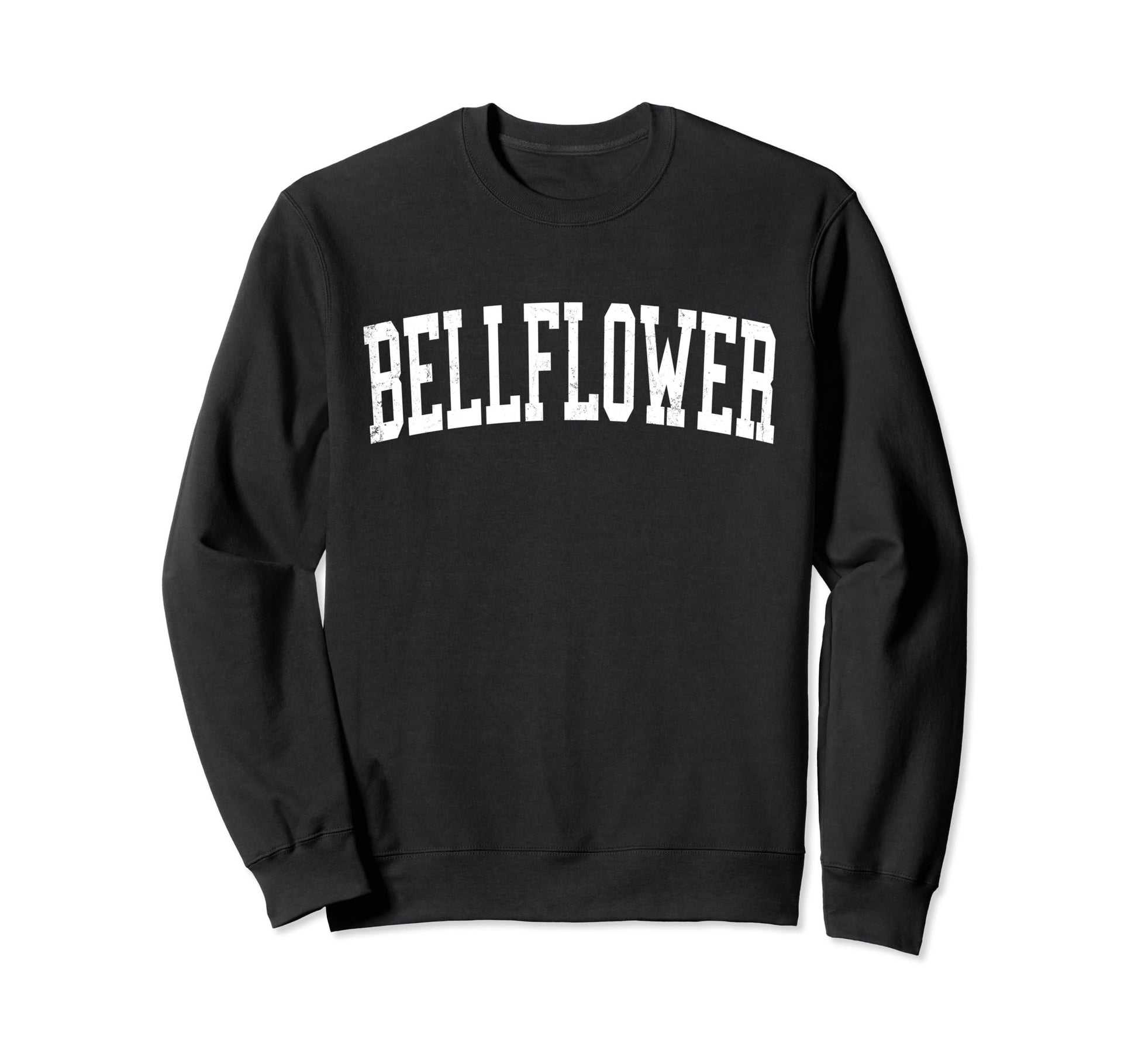 Bellflower Ca Distressed White Sweatshirt - Unique Graphic for Adults - T-Shirt, Sweatshirt, Hoodie