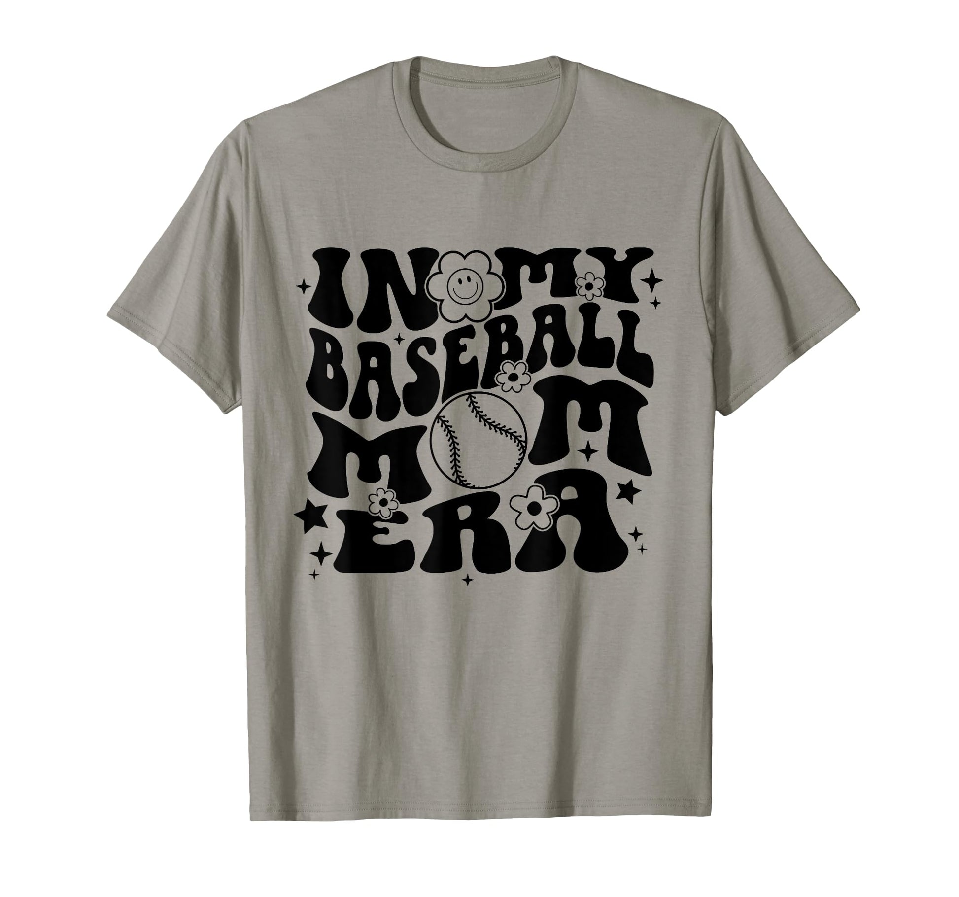 My Baseball Mom Era Groovy Sports Parent T-Shirt - Graphic Print for Adults - T-Shirt, Sweatshirt, Hoodie