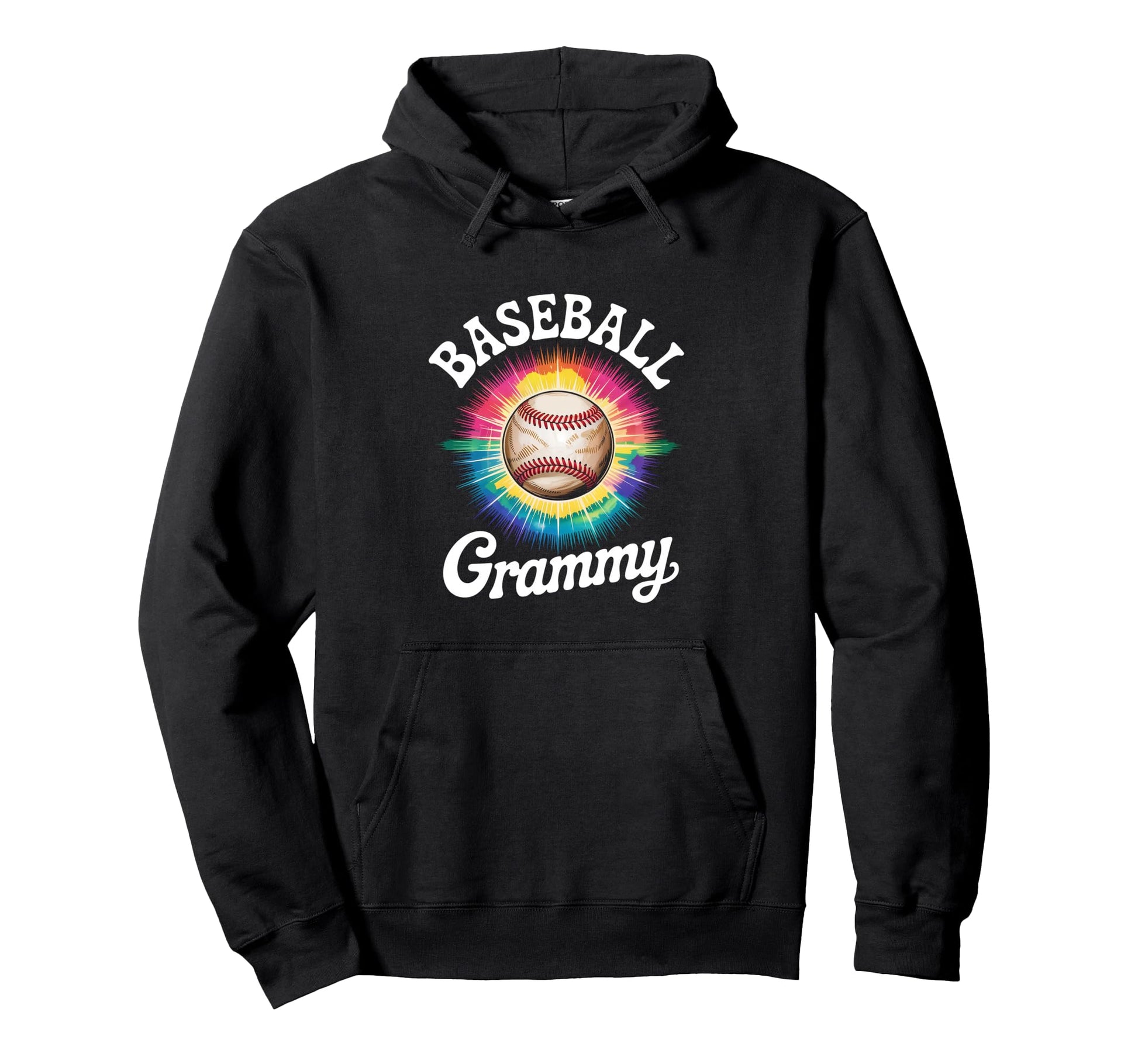 Baseball Grammy Tie Dye Colorful Hoodie - Trendy Graphic for Adults - T-Shirt, Sweatshirt, Hoodie