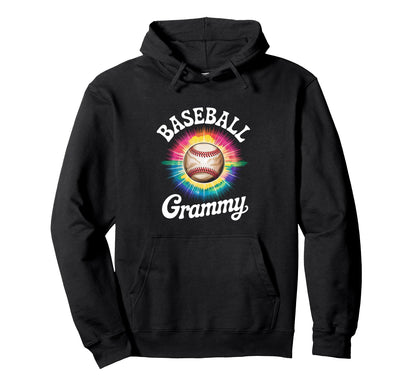 Baseball Grammy Tie Dye Colorful Hoodie - Trendy Graphic for Adults - T-Shirt, Sweatshirt, Hoodie