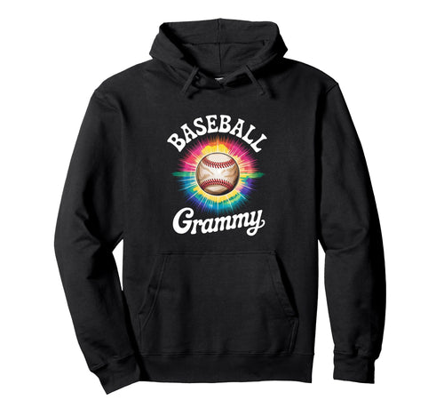 Baseball Grammy Tie Dye Colorful Hoodie - Trendy Graphic for Adults - T-Shirt, Sweatshirt, Hoodie