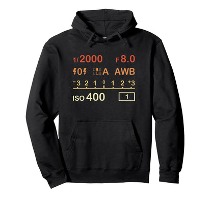 Camera Display Digital Camera Settings Hoodie - Trendy Graphic Men Women - T-Shirt, Sweatshirt, Hoodie