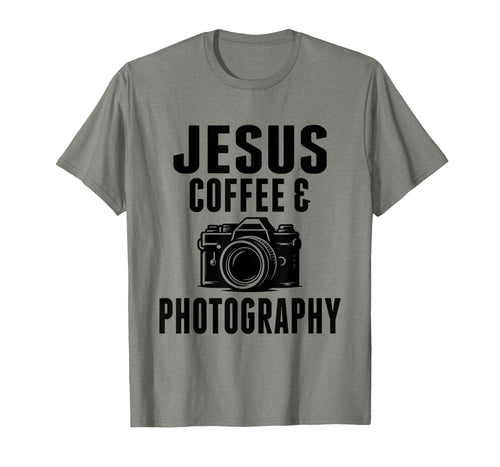 Jesus Coffee And Photography Funny T-Shirt - Aesthetic Graphic Unisex - T-Shirt, Sweatshirt, Hoodie