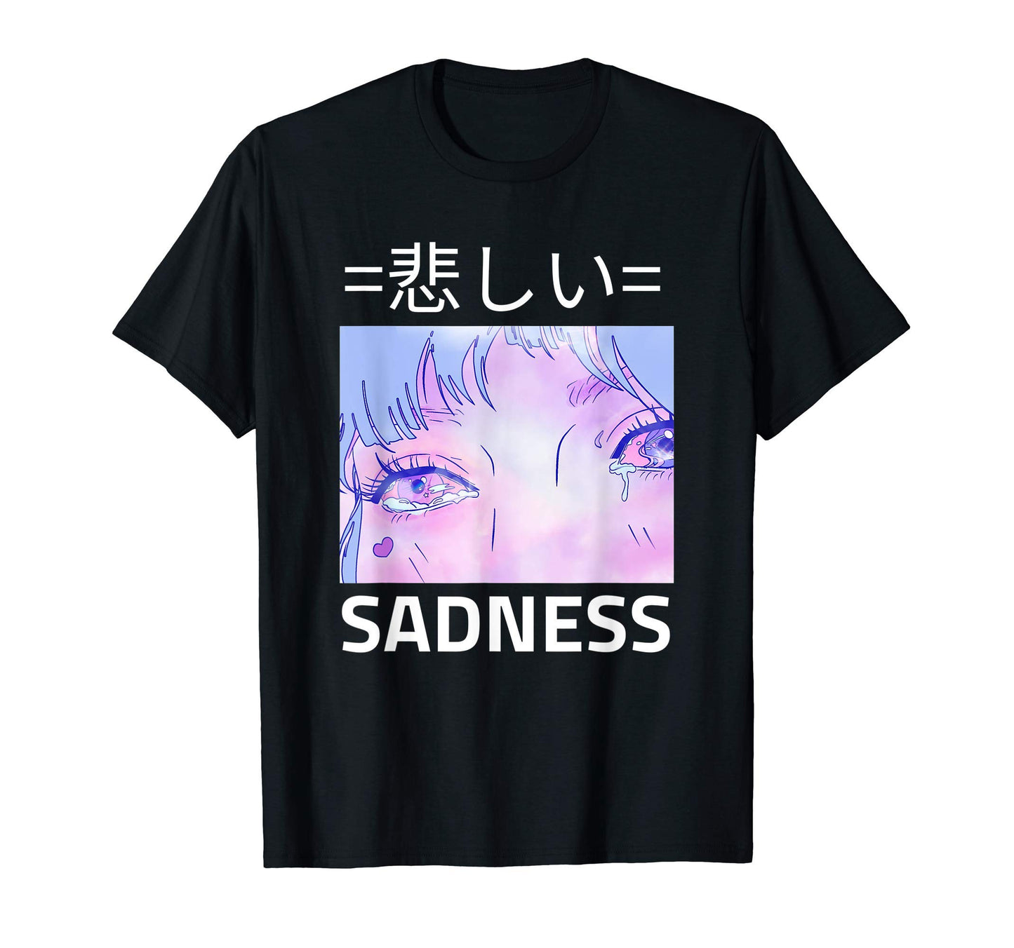 Sadness Anti Social Japanese Text T-Shirt - Fun Novelty Design Men Women - T-Shirt, Sweatshirt, Hoodie