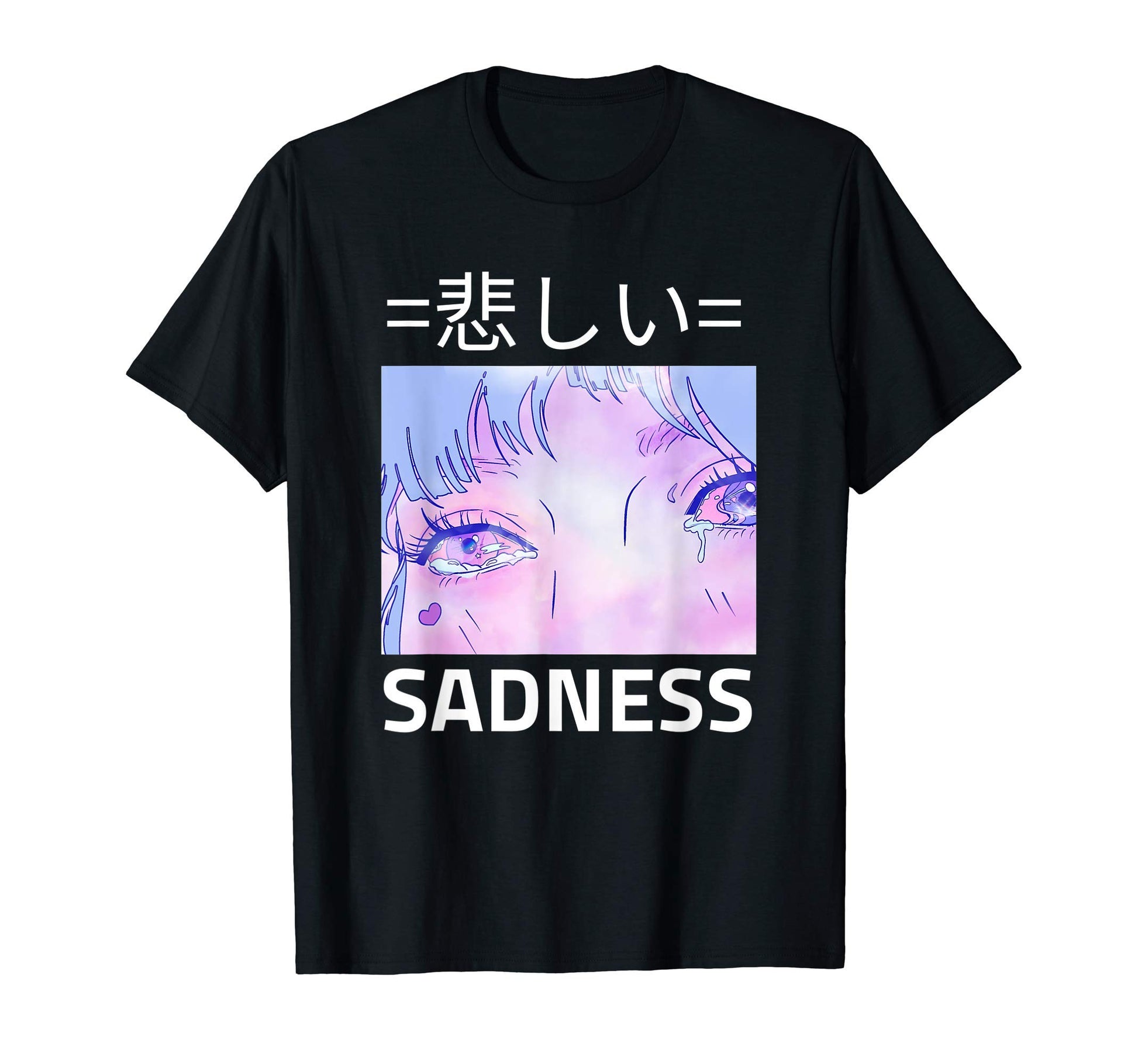 Sadness Anti Social Japanese Text T-Shirt - Fun Novelty Design Men Women - T-Shirt, Sweatshirt, Hoodie