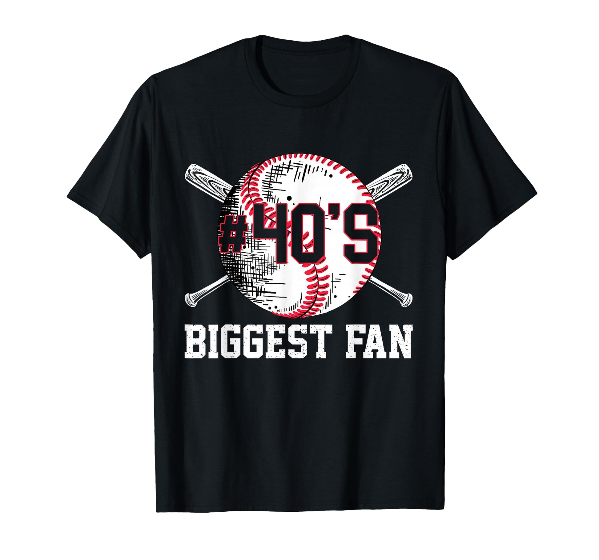 Number 40 Baseball Biggest Fan Mom T-Shirt - Streetwear Style for Adults - T-Shirt, Sweatshirt, Hoodie