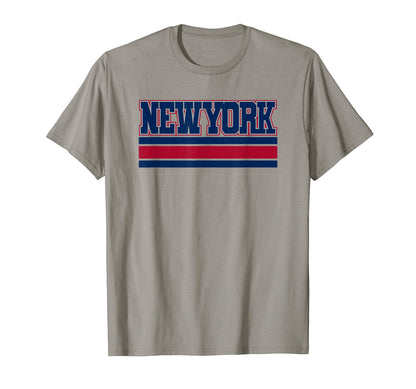 New York Red Navy Blue Ny Stripes T-Shirt - Fun Novelty Design Men Women - T-Shirt, Sweatshirt, Hoodie