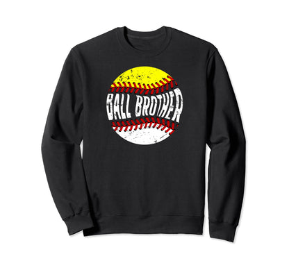 Ball Brother Groovy Baseball Sweatshirt - Novelty Apparel Men Women - T-Shirt, Sweatshirt, Hoodie