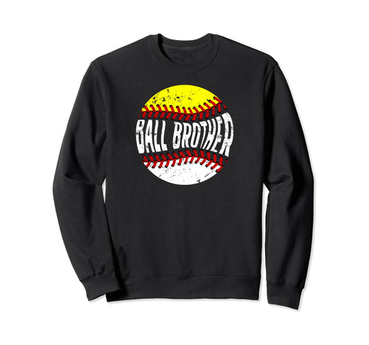 Ball Brother Groovy Baseball Sweatshirt - Novelty Apparel Men Women - T-Shirt, Sweatshirt, Hoodie