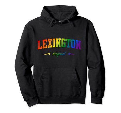 Lexington Kentucky Lgbtqai Rainbow Hoodie - Unique Graphic for Adults - T-Shirt, Sweatshirt, Hoodie