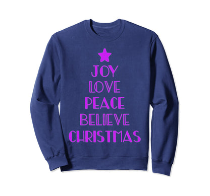 Holiday Christian Tree Joy Love Sweatshirt - Streetwear Style Men Women - T-Shirt, Sweatshirt, Hoodie