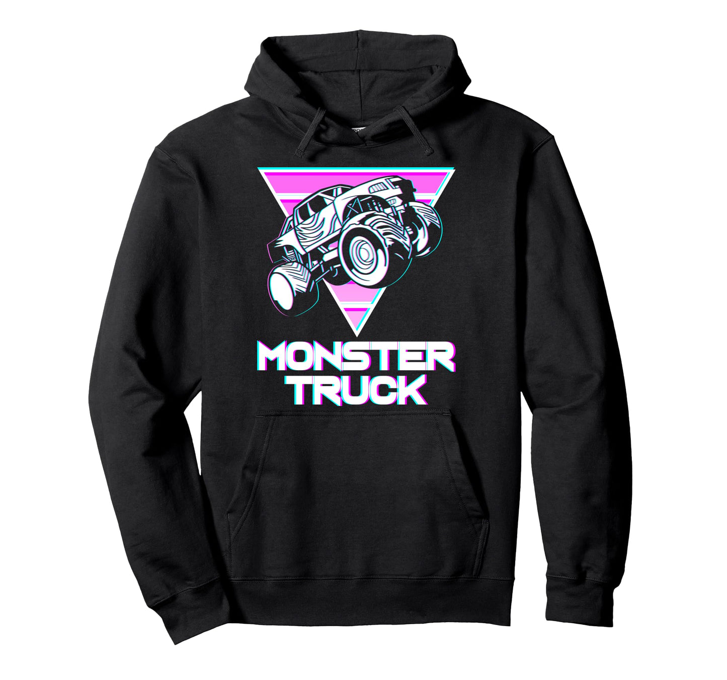 Vaporwave Aesthetic Monster Truck Offroad Hoodie - Minimalist Print Unisex - T-Shirt, Sweatshirt, Hoodie