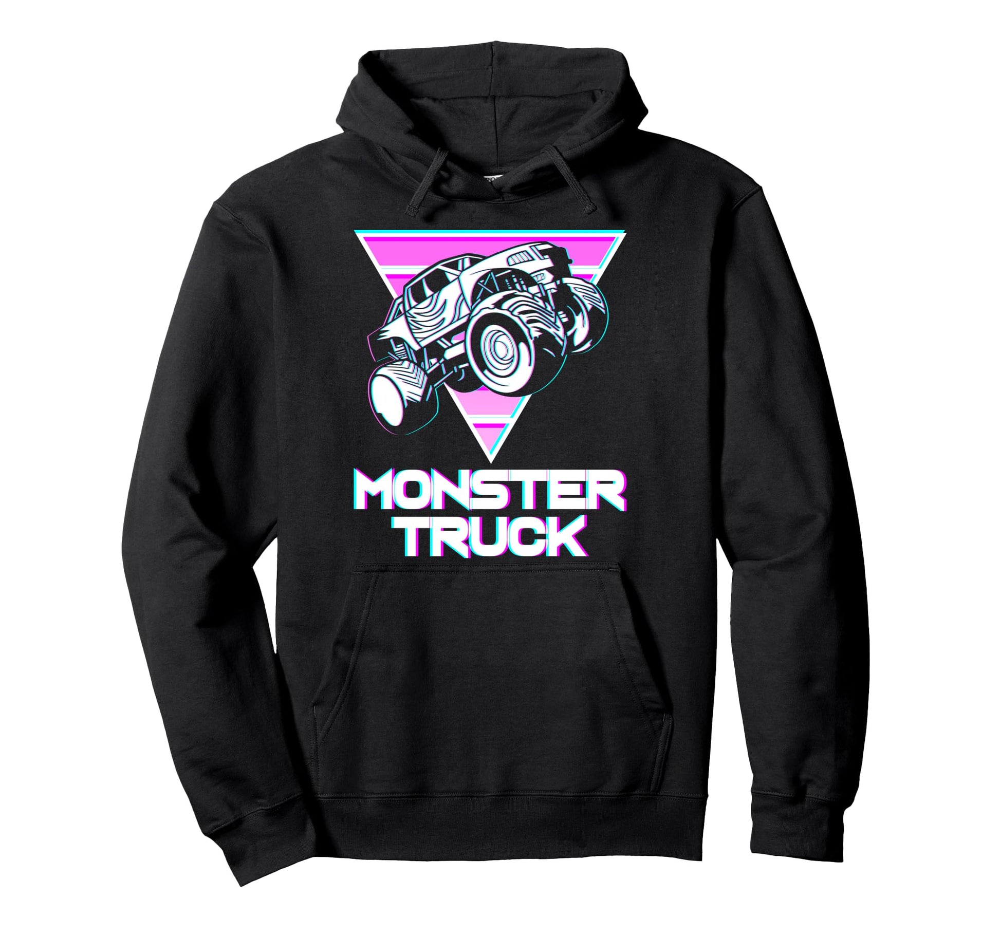 Vaporwave Aesthetic Monster Truck Offroad Hoodie - Minimalist Print Unisex - T-Shirt, Sweatshirt, Hoodie