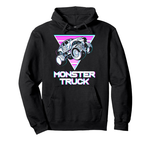 Vaporwave Aesthetic Monster Truck Offroad Hoodie - Minimalist Print Unisex - T-Shirt, Sweatshirt, Hoodie