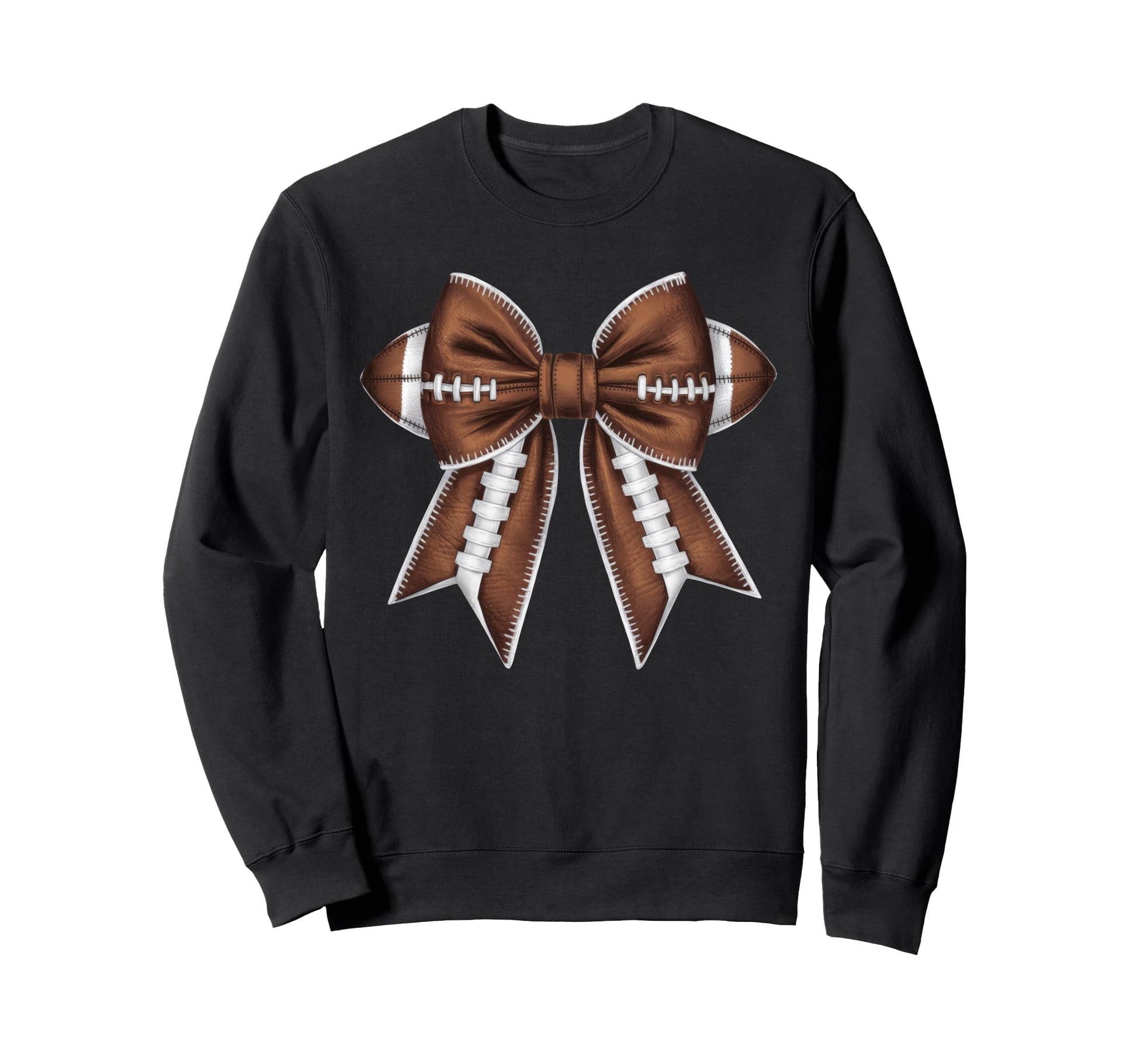 Coquette Bow Funny Football Sweatshirt - Casual Everyday Wear for Adults - T-Shirt, Sweatshirt, Hoodie