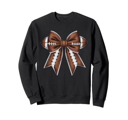 Coquette Bow Funny Football Sweatshirt - Casual Everyday Wear for Adults - T-Shirt, Sweatshirt, Hoodie