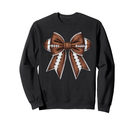 Coquette Bow Funny Football Sweatshirt - Casual Everyday Wear for Adults - T-Shirt, Sweatshirt, Hoodie