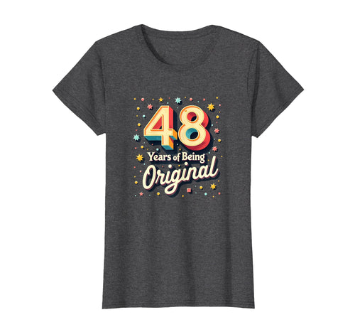 48 Years Original Birthday Gift Celebration T-Shirt - Graphic Print Unisex - T-Shirt, Sweatshirt, Hoodie