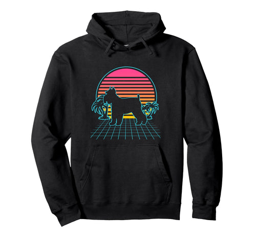 Schnauzer Dog 80S Vaporwave Hoodie - Casual Everyday Wear Men Women - T-Shirt, Sweatshirt, Hoodie
