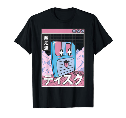 Floppy Disk Kawaii Grid Vaporwave T-Shirt - Minimalist Print Unisex - T-Shirt, Sweatshirt, Hoodie