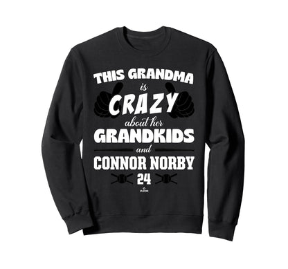 Grandma Crazy Connor Norby Sweatshirt - Fun Novelty Design for Adults - T-Shirt, Sweatshirt, Hoodie