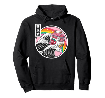 Strawberry Milk Surfing Kanagawa Hoodie - Casual Everyday Wear for Adults - T-Shirt, Sweatshirt, Hoodie
