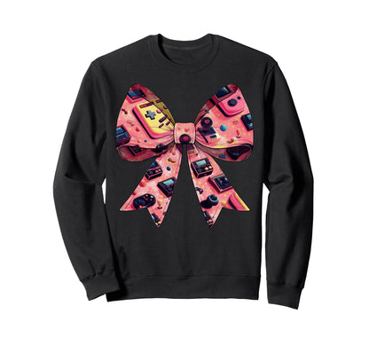 Coquette Bow Arcade Gaming Mothers Sweatshirt - Aesthetic Graphic Unisex - T-Shirt, Sweatshirt, Hoodie