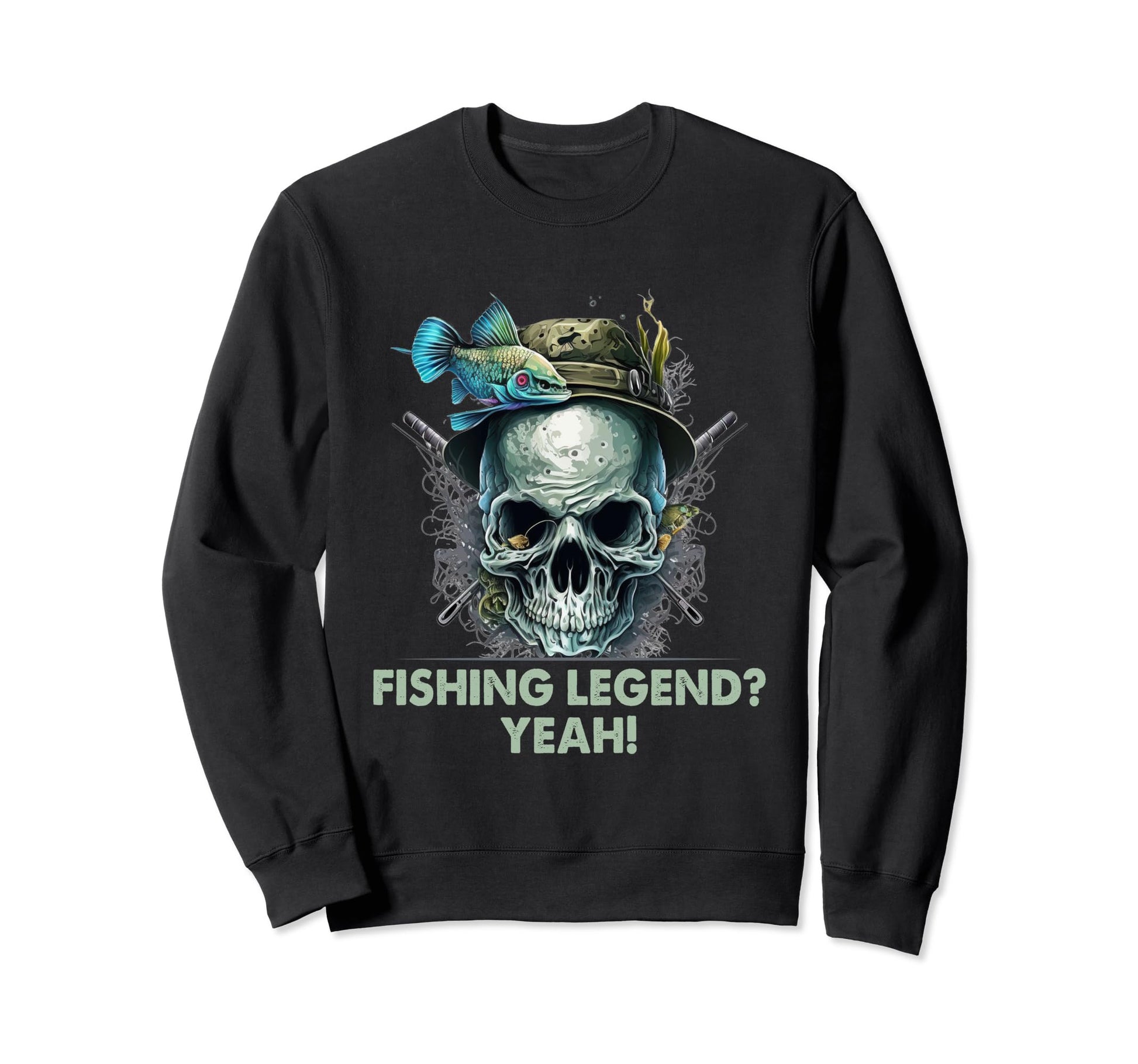 Fishing Legend Yeah Funny Sweatshirt - Aesthetic Graphic for Adults - T-Shirt, Sweatshirt, Hoodie