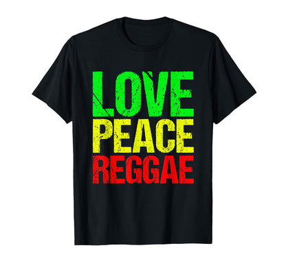 Rasta Jamaica Reggae Love Peace T-Shirt - Aesthetic Graphic Men Women - T-Shirt, Sweatshirt, Hoodie