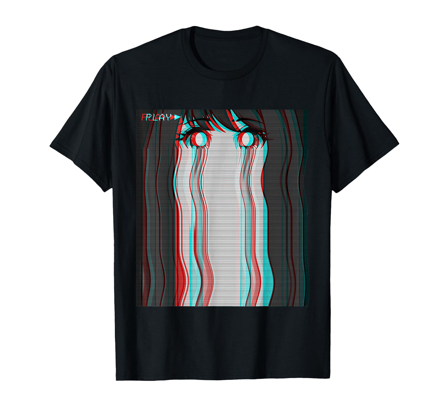 Sad Anime Anime Eyes Harajuku T-Shirt - Novelty Apparel Men Women - T-Shirt, Sweatshirt, Hoodie
