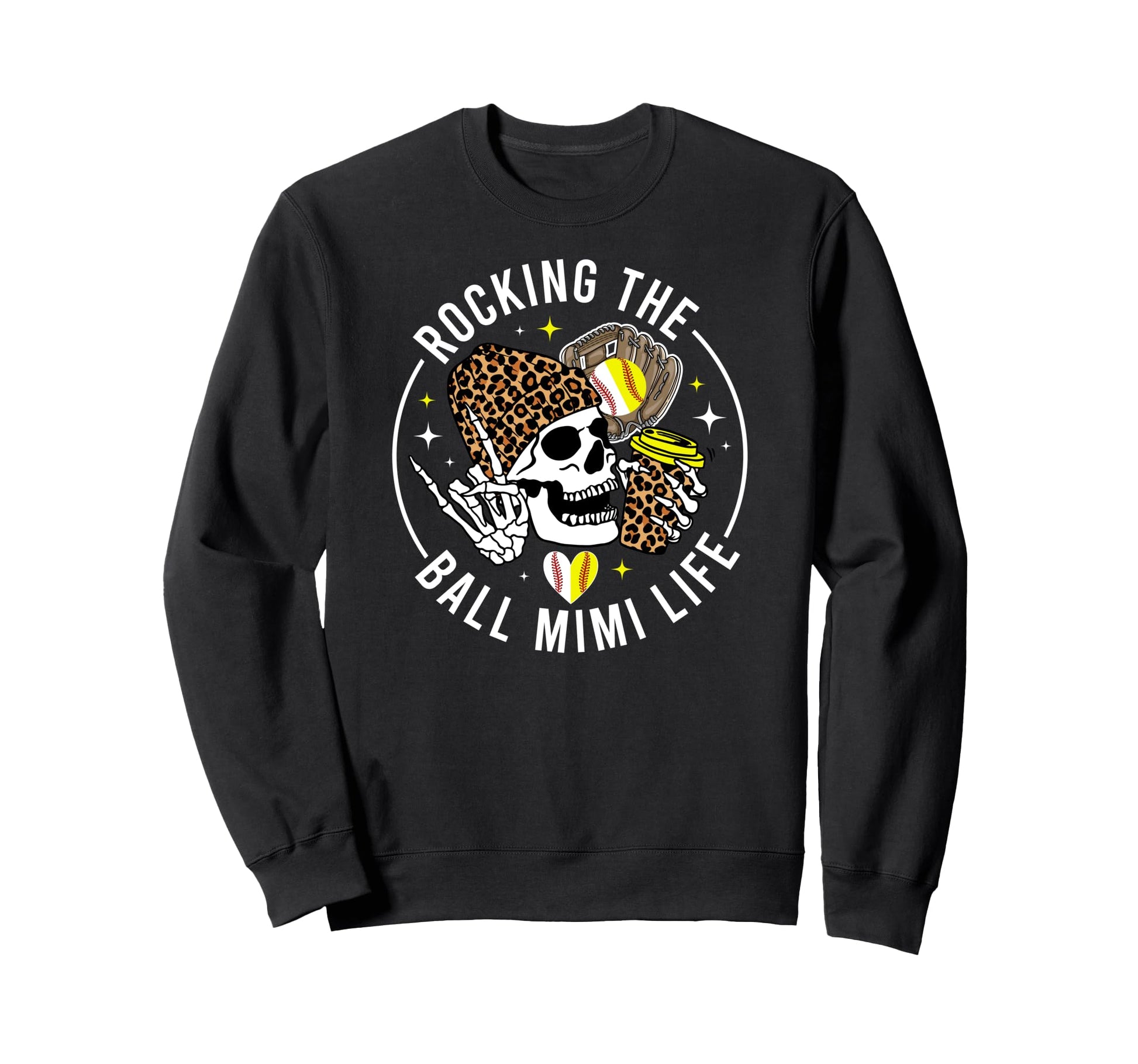 Rocking Ball Mimi Life Softball Sweatshirt - Custom Art Print Men Women - T-Shirt, Sweatshirt, Hoodie