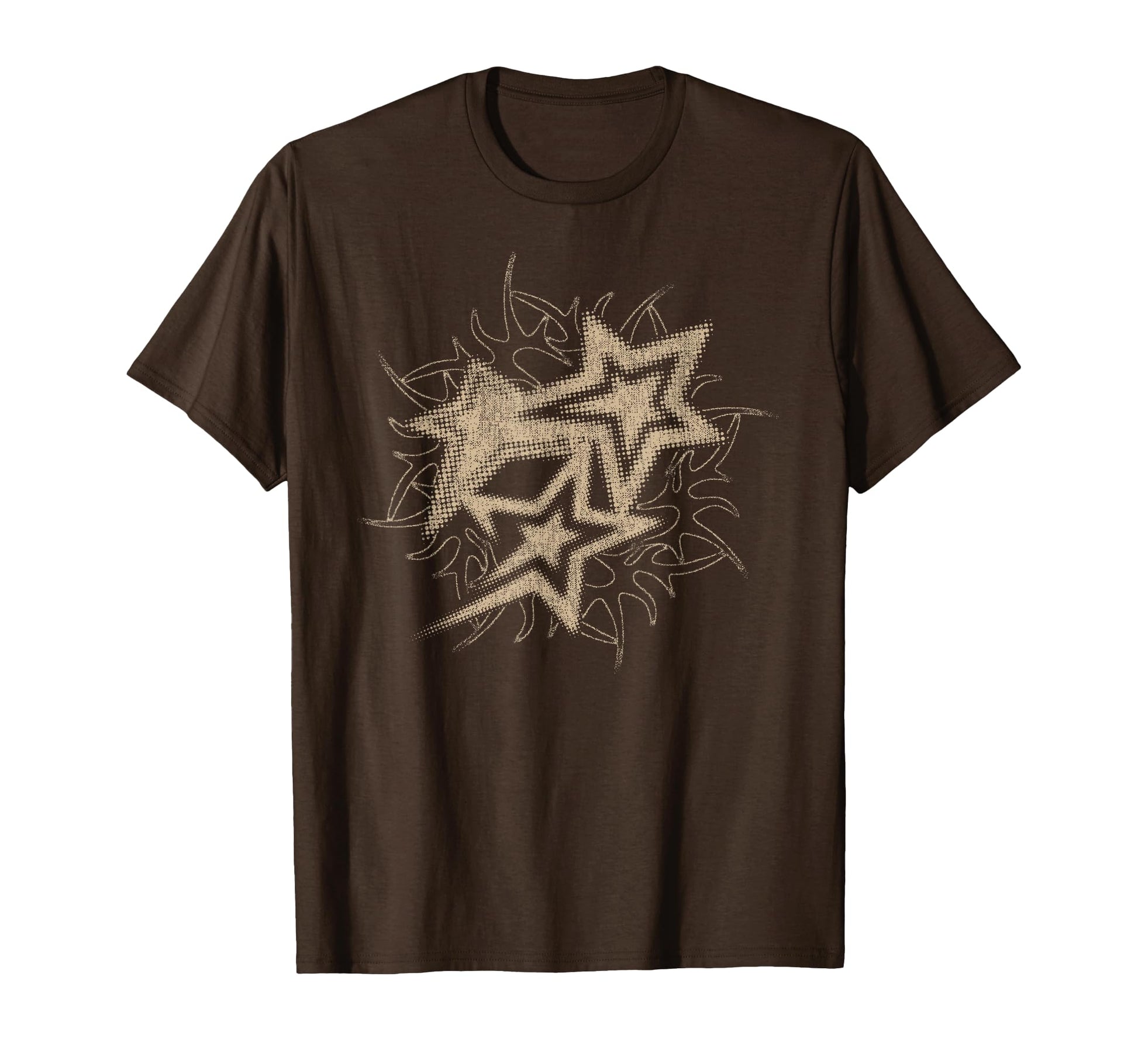 Y2K Grunge Stars 2000S Beige Tattoo T-Shirt - Streetwear Style Men Women - T-Shirt, Sweatshirt, Hoodie
