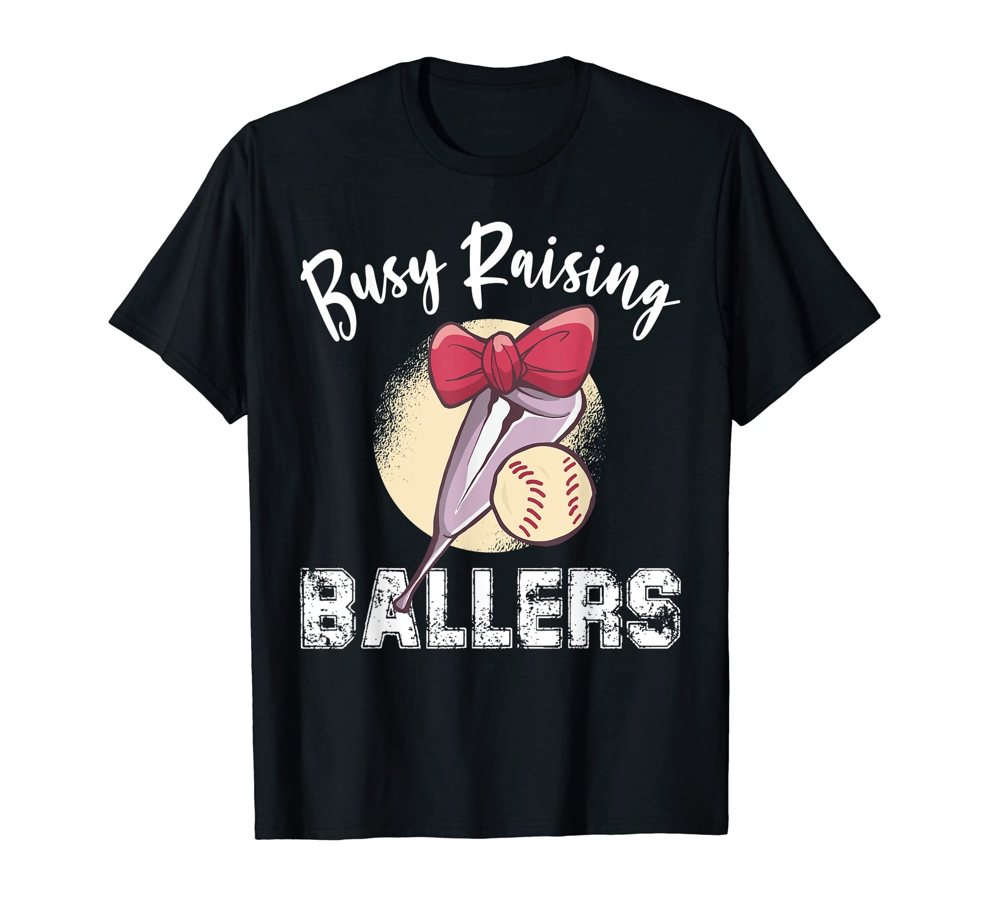 Busy Raising Ballers Softball Mom T-Shirt - Minimalist Print Unisex - T-Shirt, Sweatshirt, Hoodie