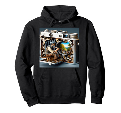 Fantasy Camera Painting Landscape Hoodie - Minimalist Print Men Women - T-Shirt, Sweatshirt, Hoodie