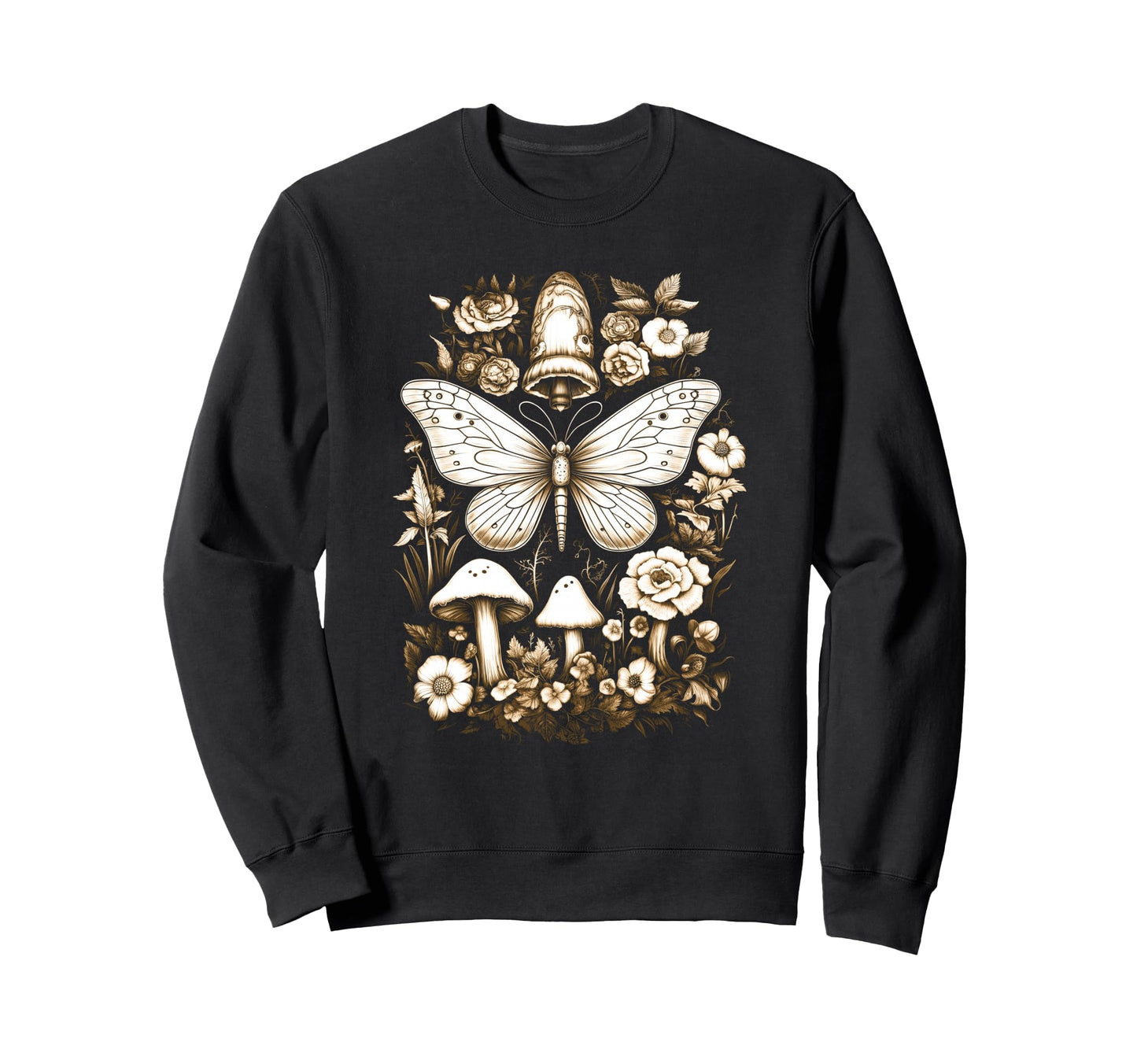 Boho Moth Grunge Fairycore Witchy Sweatshirt - Novelty Apparel for Adults - T-Shirt, Sweatshirt, Hoodie