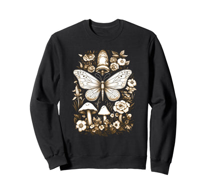 Boho Moth Grunge Fairycore Witchy Sweatshirt - Novelty Apparel for Adults - T-Shirt, Sweatshirt, Hoodie