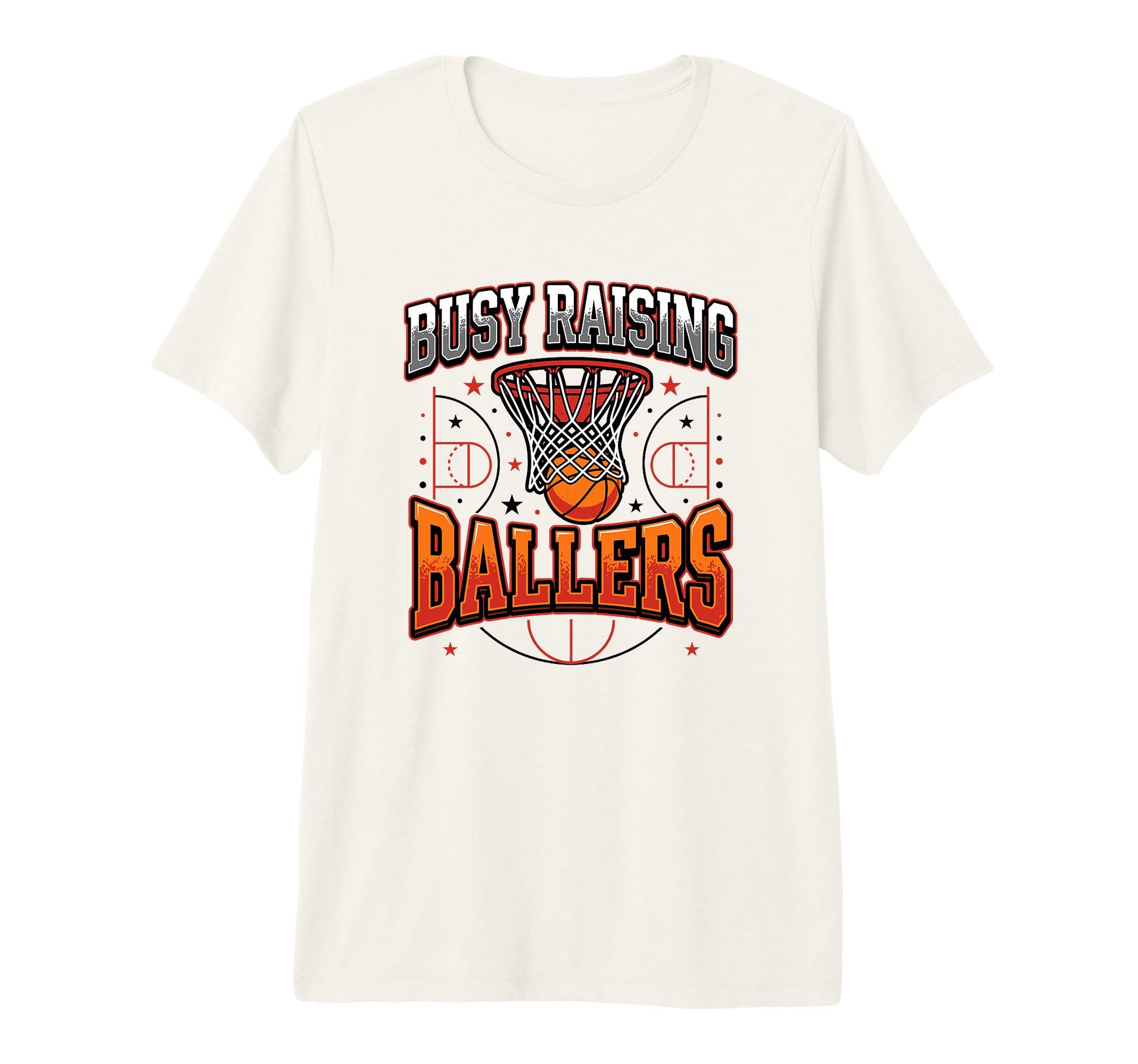 Mens Busy Raising Ballers Basketball T-Shirt - Trendy Graphic for Adults - T-Shirt, Sweatshirt, Hoodie