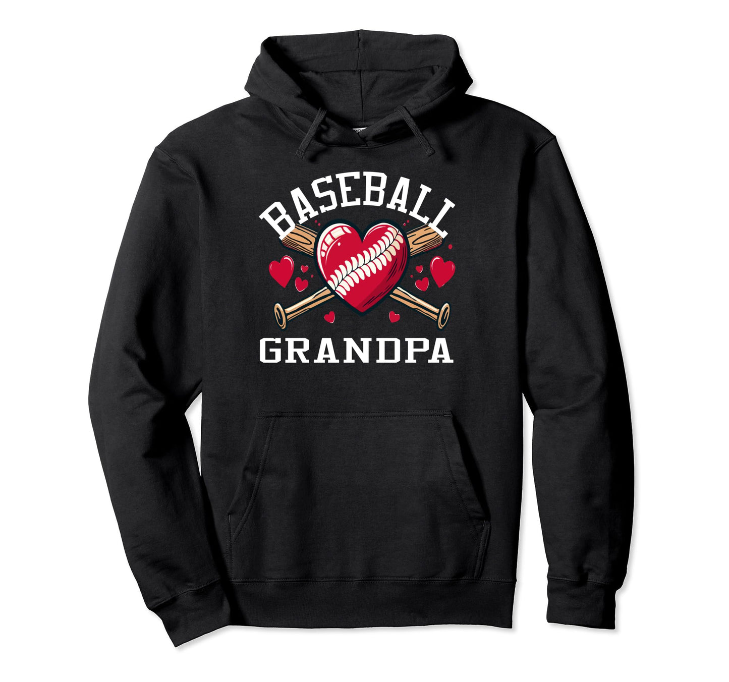 Baseball Grandpa Love Hoodie - Casual Everyday Wear for Adults - T-Shirt, Sweatshirt, Hoodie