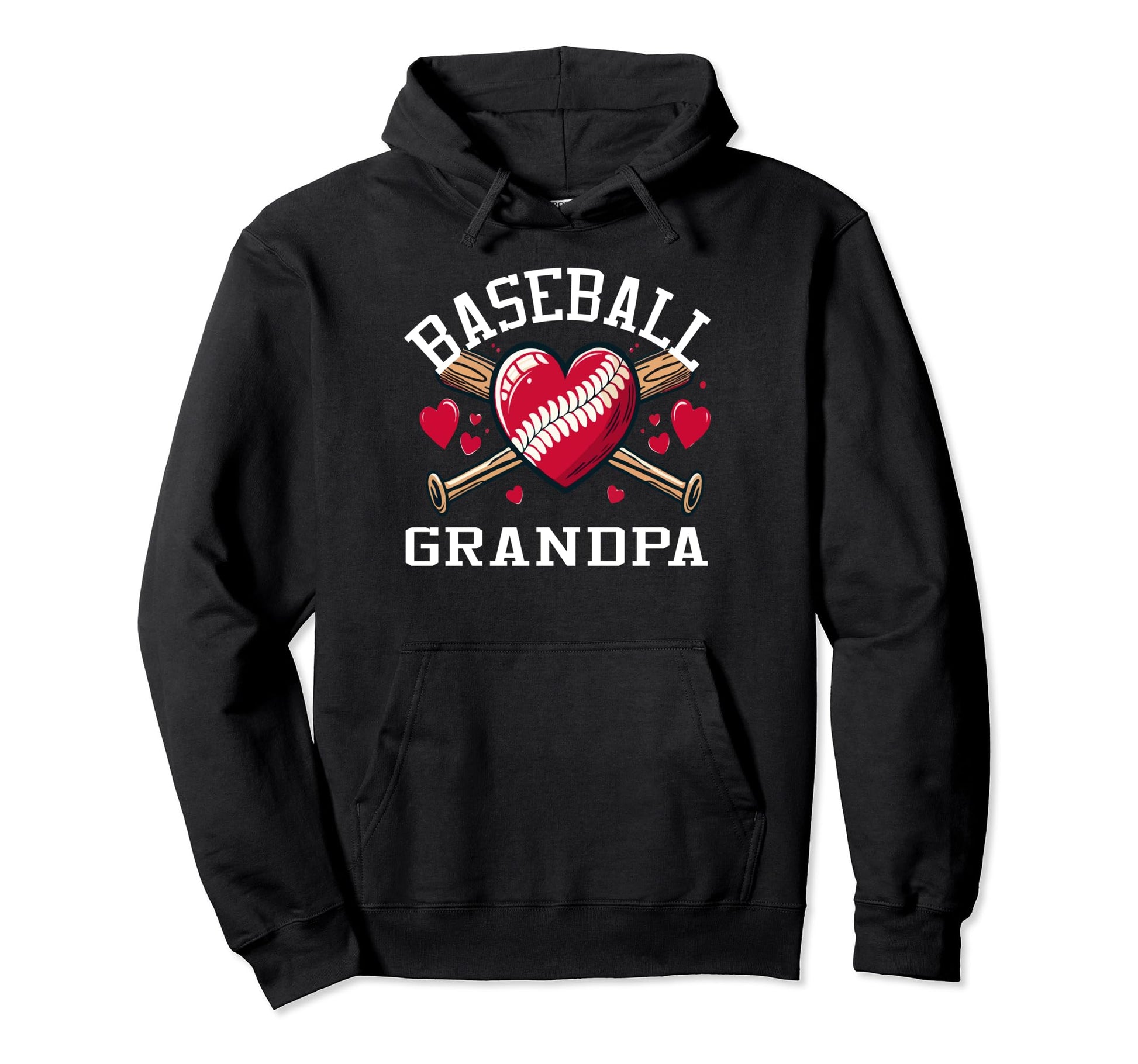 Baseball Grandpa Love Hoodie - Casual Everyday Wear for Adults - T-Shirt, Sweatshirt, Hoodie