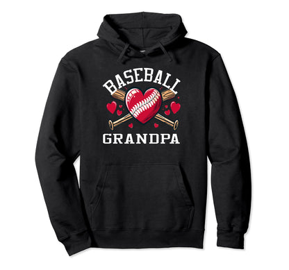 Baseball Grandpa Love Hoodie - Casual Everyday Wear for Adults - T-Shirt, Sweatshirt, Hoodie